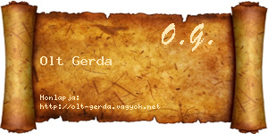 Olt Gerda névjegykártya